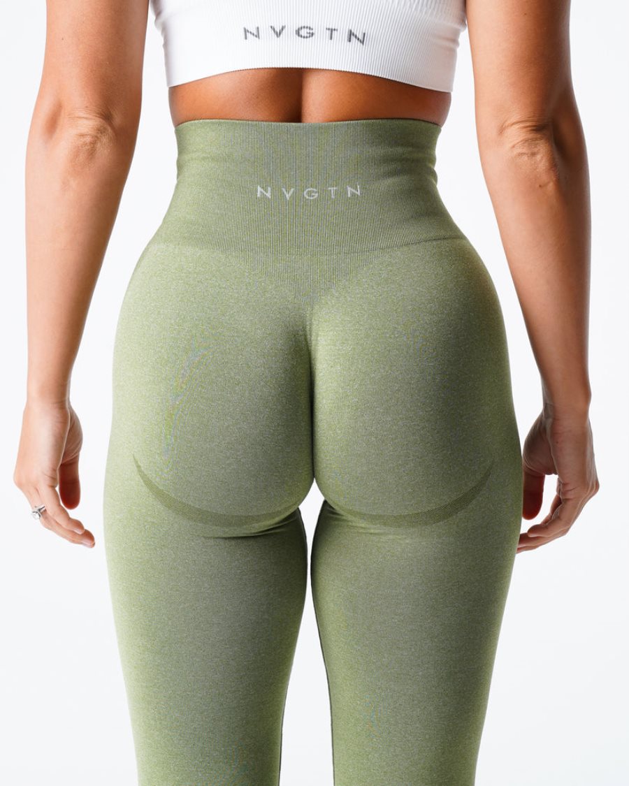 NVGTN Contour Seamless Leggings Dame Grøn Danmark | Q52XLG93