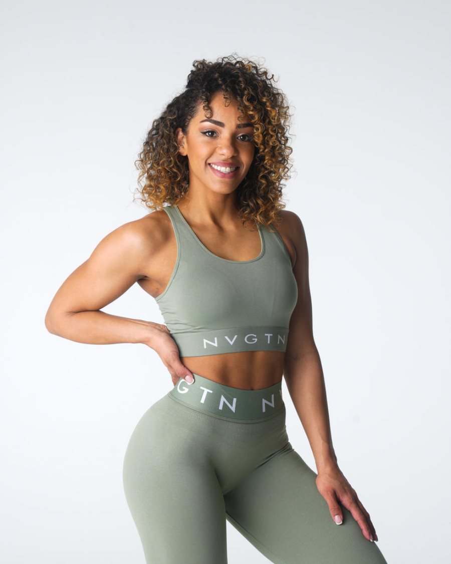 NVGTN Legacy Sports Seamless Sports Bh Dame Grøn Danmark | 6NM8MC73