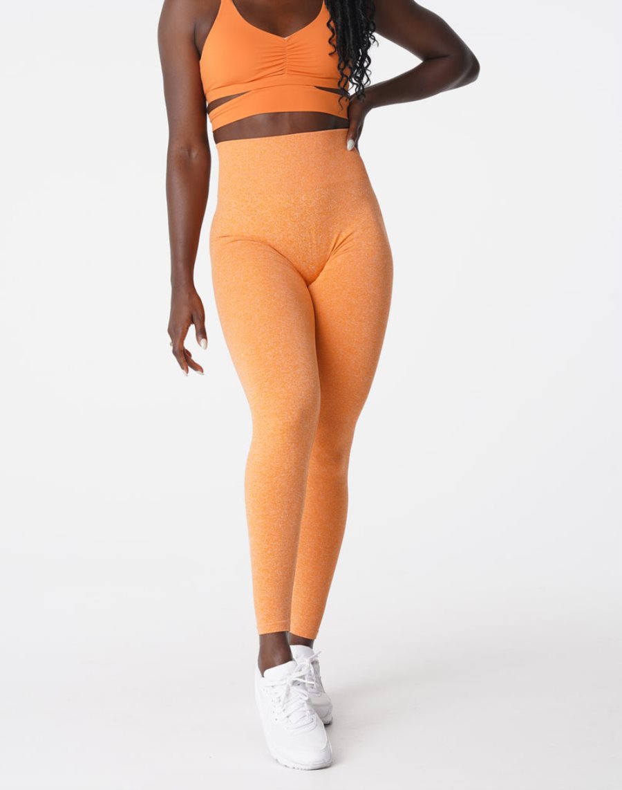 NVGTN Scrunch Seamless Leggings Dame Orange Danmark | 2IWTZTF7