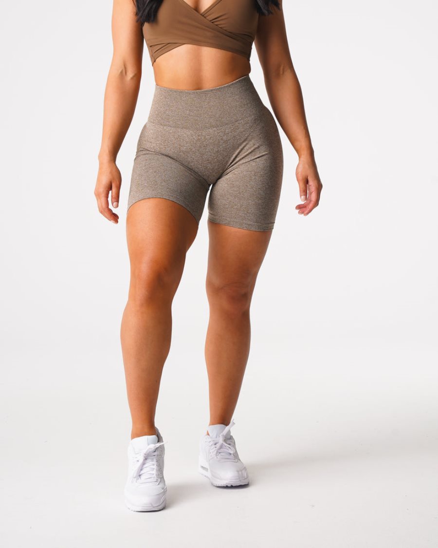 NVGTN Scrunch Seamless Shorts Dame Brune Danmark | TTMROVQA