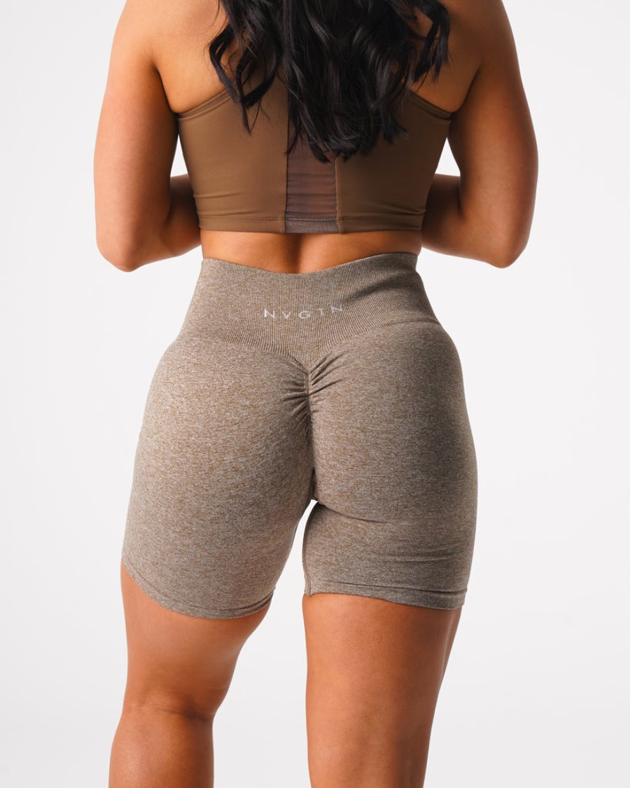 NVGTN Scrunch Seamless Shorts Dame Brune Danmark | TTMROVQA