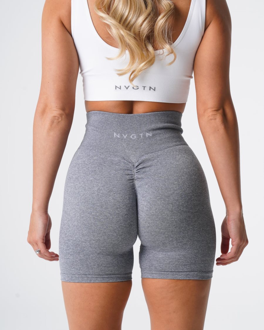 NVGTN Scrunch Seamless Shorts Dame Grå Danmark | 1E5SKETW