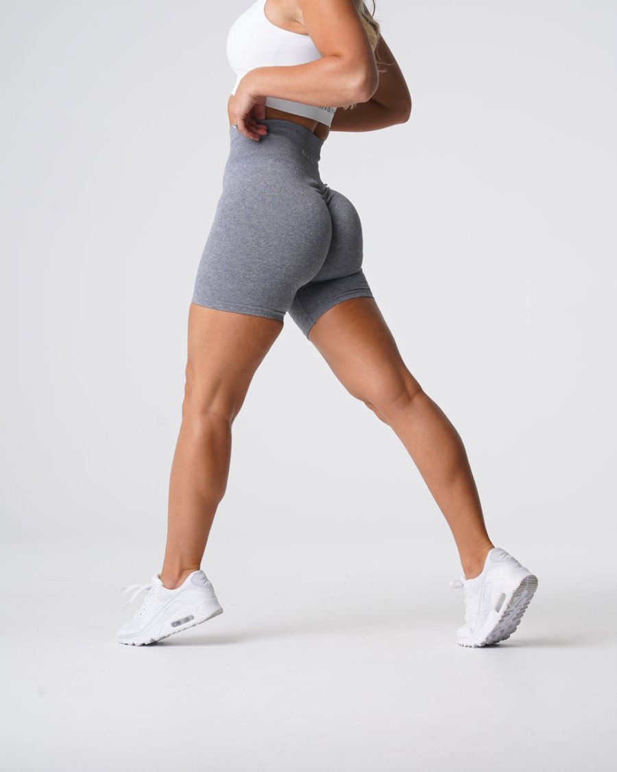 NVGTN Scrunch Seamless Shorts Dame Grå Danmark | 1E5SKETW