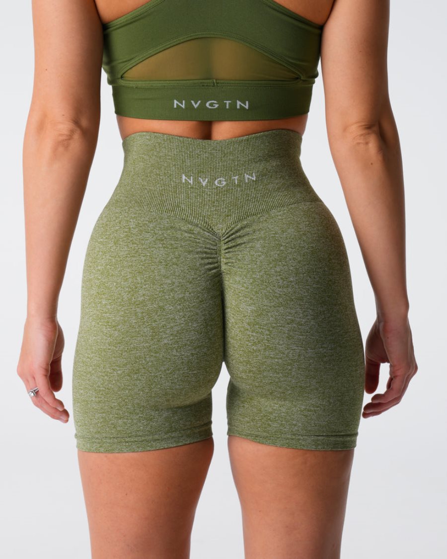 NVGTN Scrunch Seamless Shorts Dame Grøn Danmark | SRTPHXS7