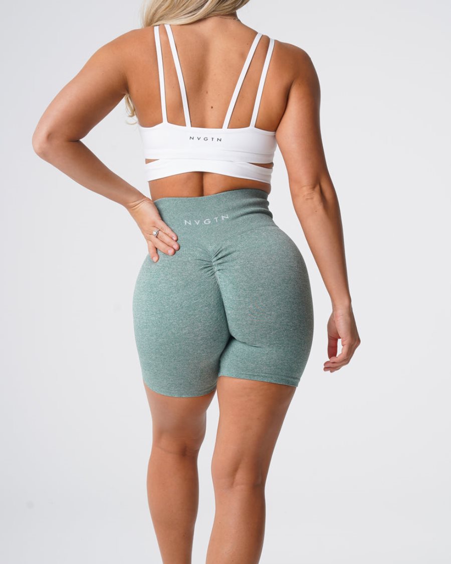 NVGTN Scrunch Seamless Shorts Dame Grøn Danmark | VZUHFIXA