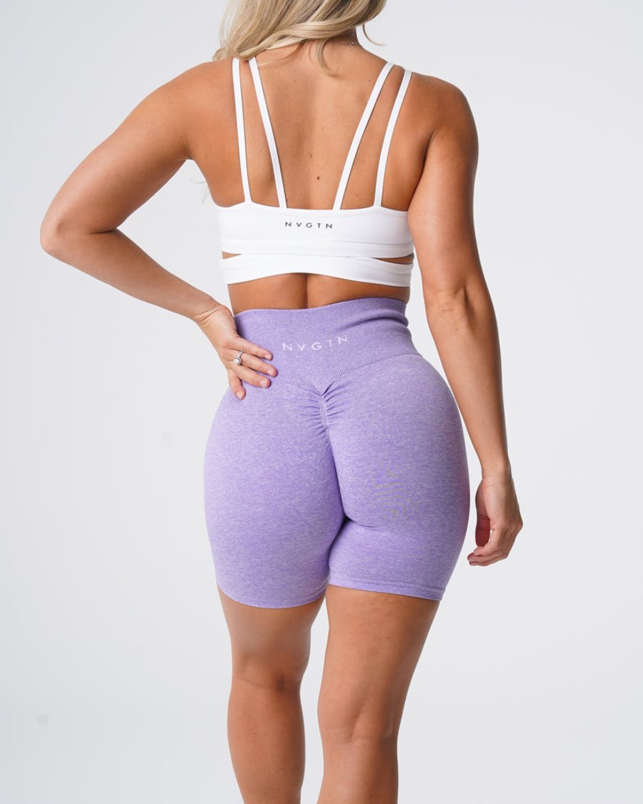 NVGTN Scrunch Seamless Shorts Dame Lilla Danmark | XFMOCNAW