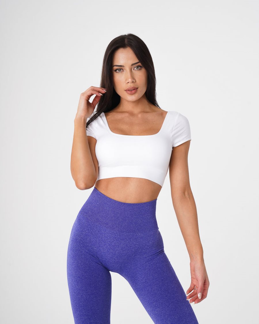 NVGTN Serene Seamless Sports Bh Dame Hvide Danmark | QNQ5VAWG