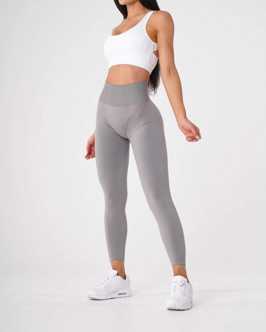 NVGTN Solid Seamless Leggings Dame Lysegrå Danmark | R44Z4X0W