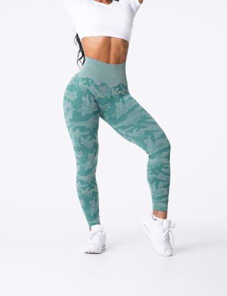 NVGTN Camo Seamless Leggings Dame Grøn Danmark | CQXW41EB