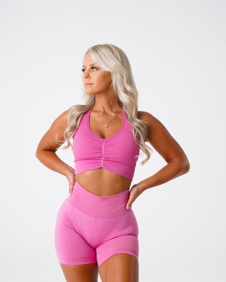 NVGTN Cinched Seamless Sports Bh Dame Lyserød Danmark | W0VWF71E