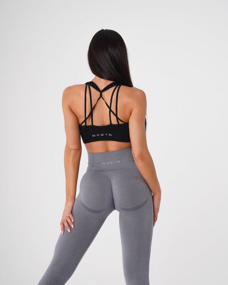 NVGTN Galaxy Ribbet Seamless Sports Bh Dame Sort Danmark | V0NB96LP