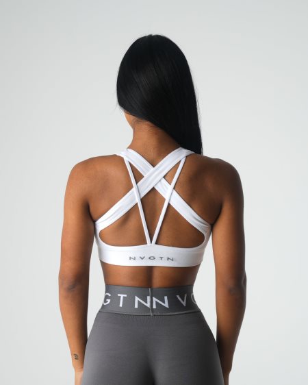 NVGTN Inspire Seamless Sports Bh Dame Hvide Danmark | SBUKYNUA