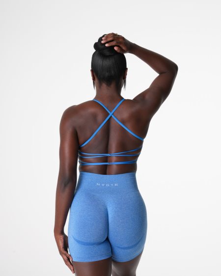 NVGTN Invincible Seamless Sports Bh Dame Blå Danmark | SIZNS691