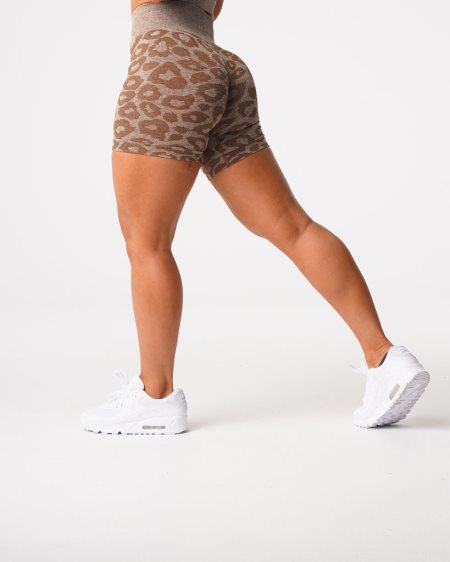 NVGTN Leopard Seamless Shorts Dame Brune Danmark | 4VCU8FAR