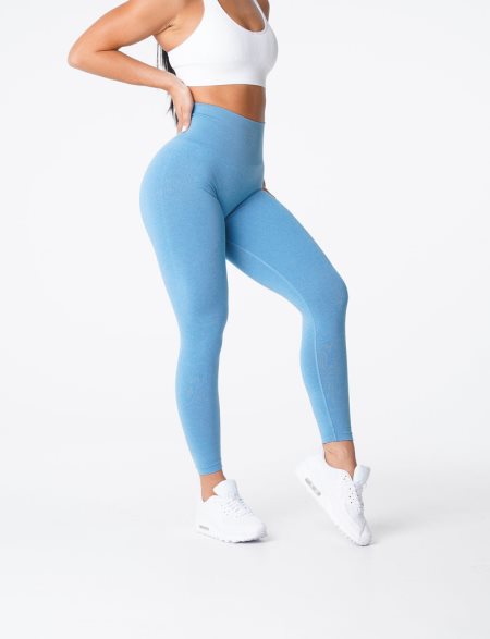 NVGTN NV Seamless Leggings Dame Blå Danmark | JDFXAU8E