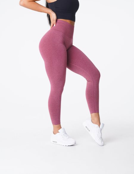 NVGTN NV Seamless Leggings Dame Lilla Rød Danmark | RBWPQOL5