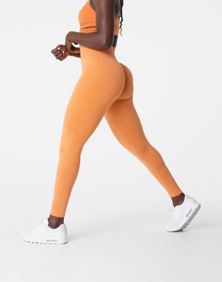 NVGTN Scrunch Seamless Leggings Dame Orange Danmark | 2IWTZTF7