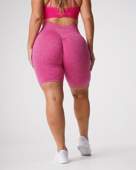 NVGTN Scrunch Seamless Shorts Dame Fuchsia Danmark | LK10T0K3