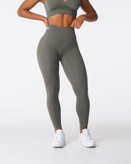 NVGTN Signature 2.0 Leggings Dame Khaki Grøn Danmark | VK5STRGJ