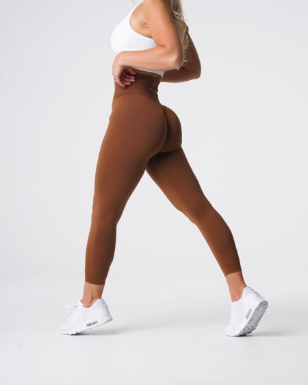 NVGTN Solid Seamless Leggings Dame Chokolade Danmark | X1BB2WO9