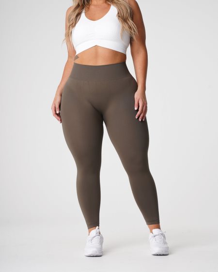 NVGTN Solid Seamless Leggings Dame Olivengrøn Danmark | TA5DXMFM