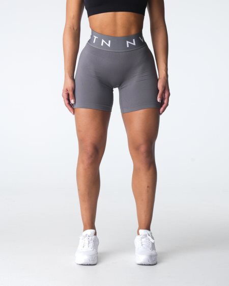 NVGTN Sports Seamless Shorts Dame Dyb Grå Danmark | HICSZ7S3