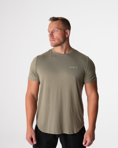 NVGTN Tech Fitted T Shirts Herre Grøn Danmark | RF6MT2AG