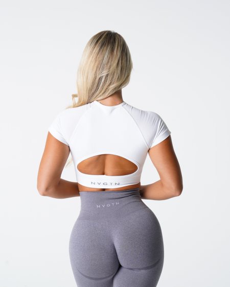 NVGTN Vortex Seamless Top Sports Bh Dame Hvide Danmark | 1NI5IYPQ